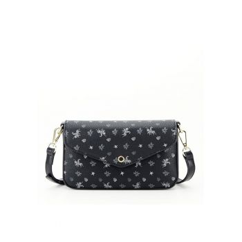 Geanta mica neagra cu imprimeu CM6120A 14 13362