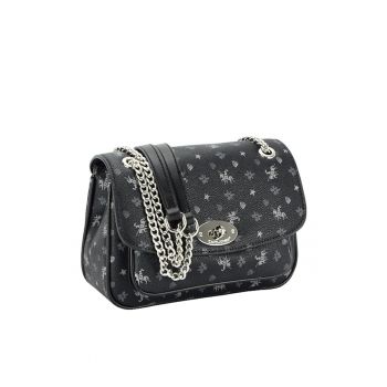 Geanta neagra cu imprimeu CH21002 14 12851