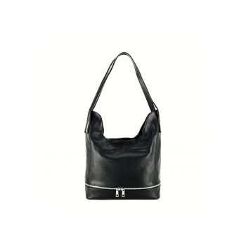 Geanta neagra de talie mare din piele naturala 8964 123 11426