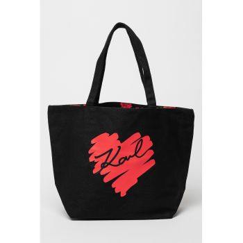 Geanta shopper reversibila Hearts