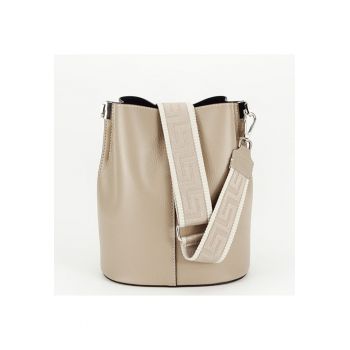 Geanta tip sac din piele naturala 8951 122 Maro 14021