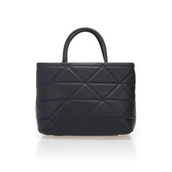 Geanta tote de piele cu aspect matlasat