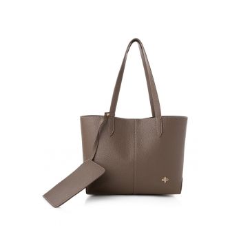 Geanta tote din piele ecologica cu model uni