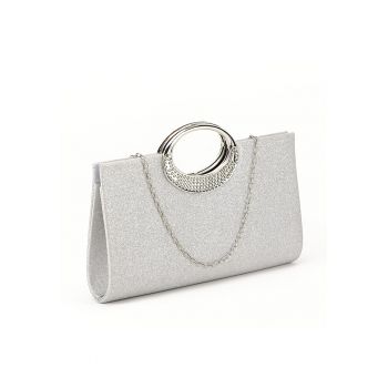 Plic elegant cu sclipici Erica 07 Argintiu 4441 - Argintiu
