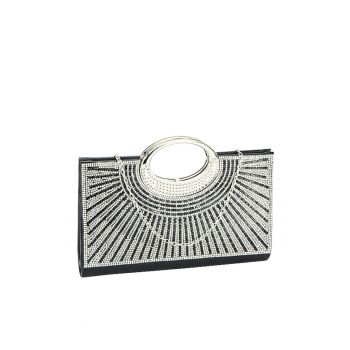 Plic negru cu pietre Ramona 05 13286