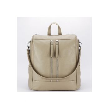 Rucsac 2 in 1 bej din piele naturala 873 124 16263