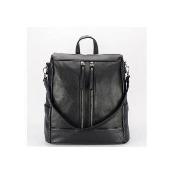 Rucsac 2 in 1 negru din piele naturala 873 124 16261