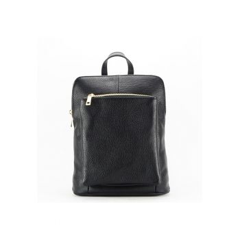Rucsac din piele naturala negru convertibil in geanta 1001 123 12164