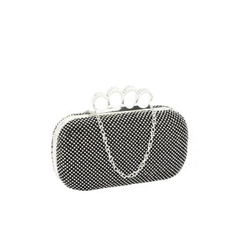 Geanta clutch negru cu pietricele 2016-5 05 13301