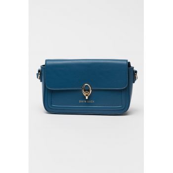 Geanta crossbody cu logo metalic