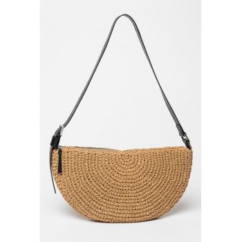 Geanta crossbody de bumbac cu bareta ajustabila