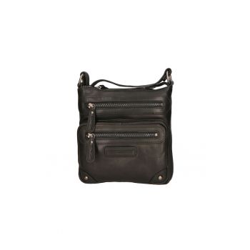 Geanta crossbody de piele cu bareta detasabila