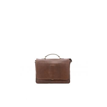 Geanta crossbody de piele cu bareta detasabila