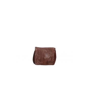 Geanta crossbody de piele cu buzunar fermoar