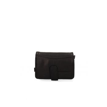 Geanta crossbody de piele cu buzunare multiple