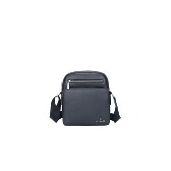 Geanta crossbody de piele cu buzunare multiple