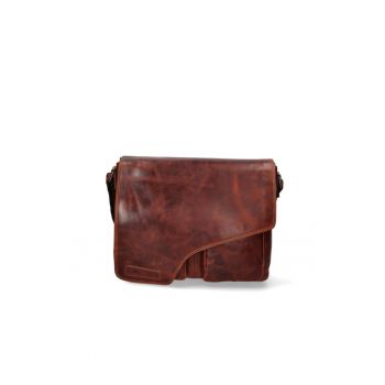Geanta crossbody de piele cu clapa
