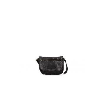 Geanta crossbody de piele cu clapa