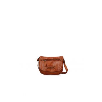 Geanta crossbody de piele cu clapa