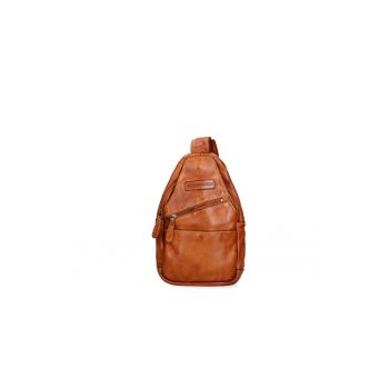 Geanta crossbody de piele cu fermoar