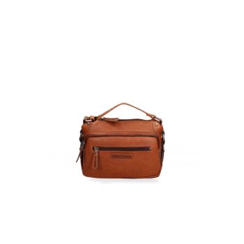 Geanta crossbody de piele cu fermoar