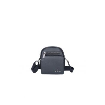 Geanta crossbody de piele cu logo