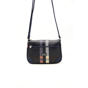 Geanta crossbody de piele ecologica - Alb