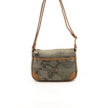 Geanta crossbody de piele ecologica - Bej