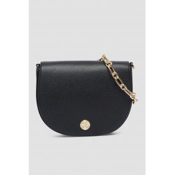 Geanta crossbody de piele ecologica cu bareta in lant