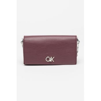 Geanta crossbody de piele ecologica cu clapa