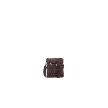 Geanta crossbody de piele ecologica cu logo
