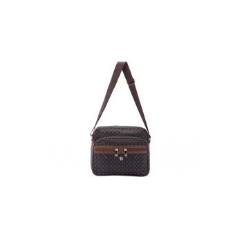 Geanta crossbody de piele ecologica cu model si buzunare multiple