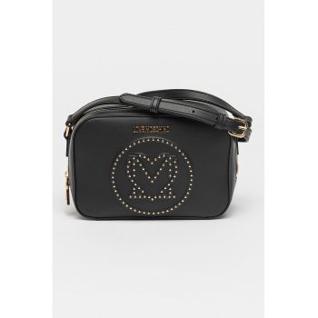 Geanta crossbody de piele si piele ecologica cu tinte