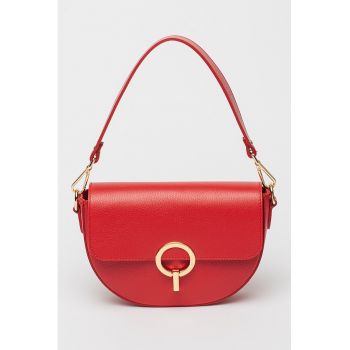 Geanta crossbody din piele cu clapa