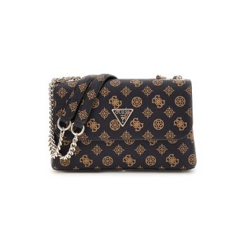 Geanta crossbody din piele ecologica cu model monograma Erica Eco
