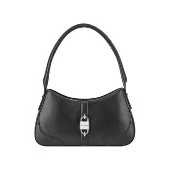 Geanta de piele ecologica cu accesoriu logo Wesson