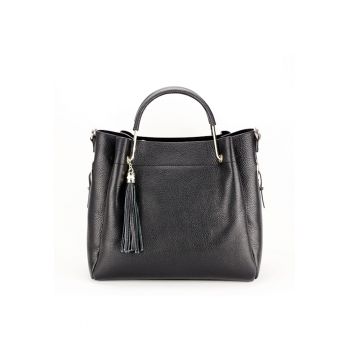 Geanta din piele naturala Ariana 122 Negru 8836