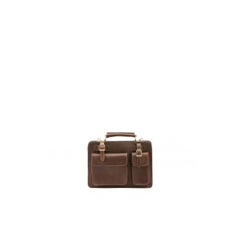 Geanta messenger de piele cu buzunare multiple 211471