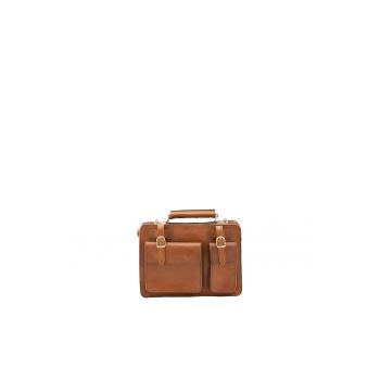 Geanta messenger de piele cu buzunare multiple 211471