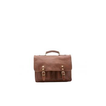 Geanta messenger unisex de piele