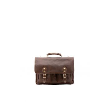 Geanta messenger unisex de piele