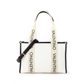 Geanta shopper din material textil cu manere cu logo Candle
