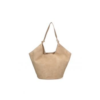 Geanta tote de piele intoarsa