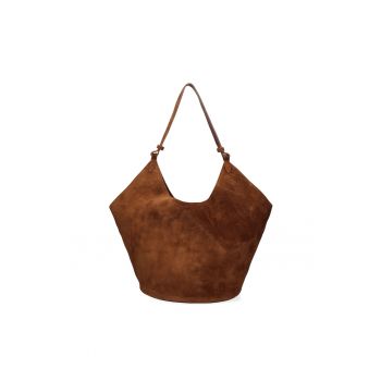 Geanta tote de piele intoarsa