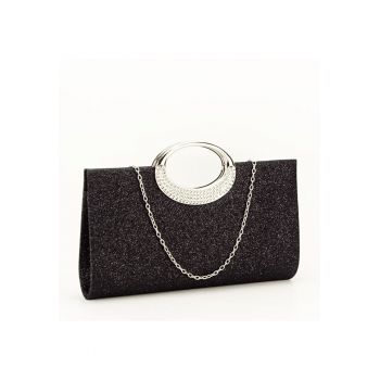 Plic negru cu sclipici Erica 4730