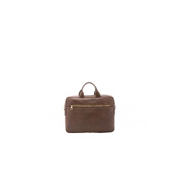 Servieta de piele unisex cu bareta detasabila