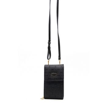 Etui crossbody din piele ecologica cu detalii in relief