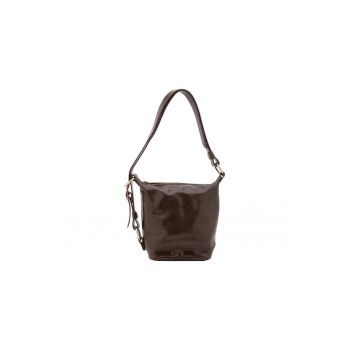 Geanta bucket de piele