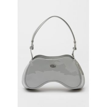 Geanta crossbody cu aspect lacuit Play