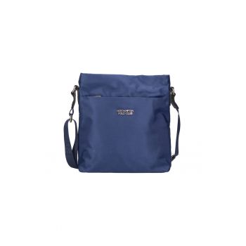 Geanta crossbody cu logo discret - Albastru